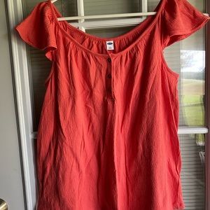 Old Navy Ruffle Shoulder Top NWOT